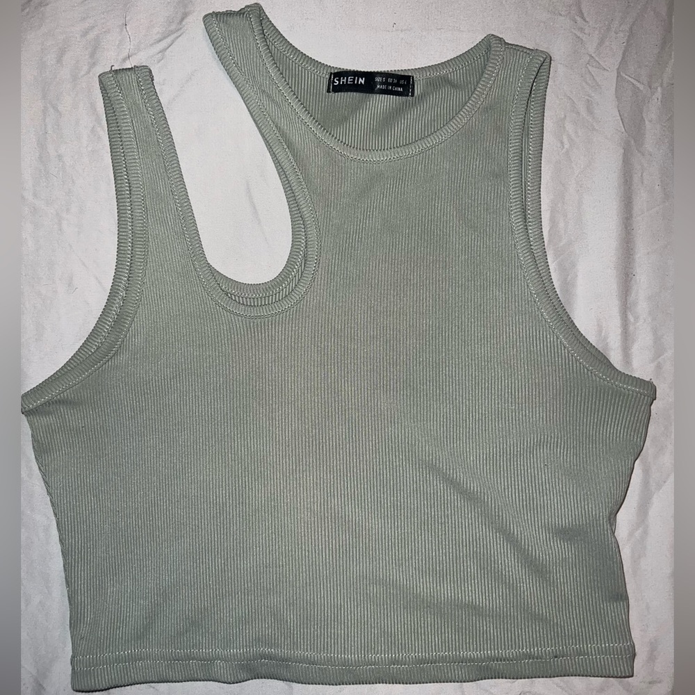 Teal Shein Crop Top